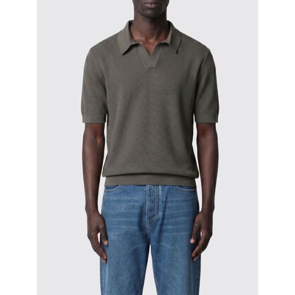 Zegna Polo Shirt Men Dove Grey
